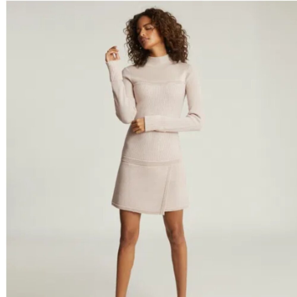 Reiss Dresses | Reiss Knitted Mini Dress Zoe In Blush Pink XS